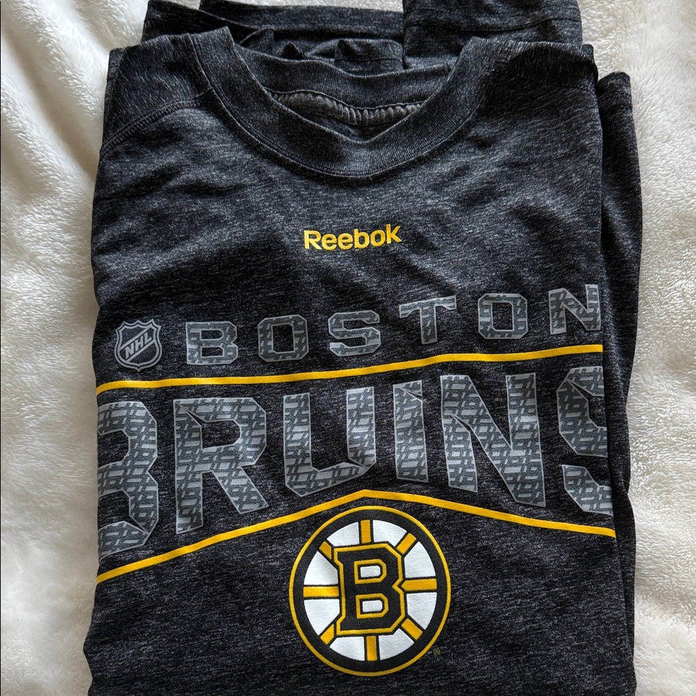 Reebok Boston Bruins Charcoal Tee